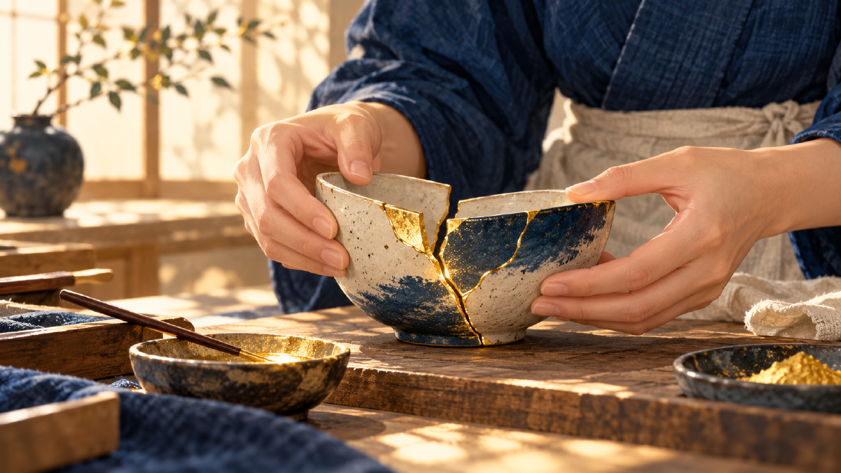 Kintsugi Japanese Pottery Repair Workshop in Didsbury